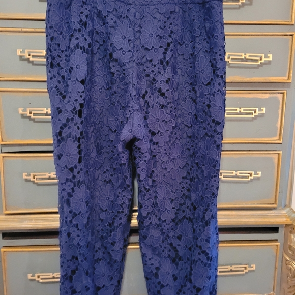Liz Claiborne 2 PC sleeveless suit, lace overlay, sz. 14, navy - Picture 10 of 10